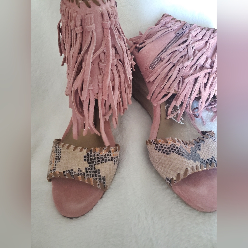 Naughty Monkey fringed wedge